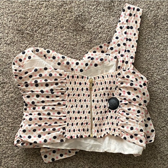 Anthropologie Maeve Damaged Bow Tie One Strap Blouse Sz 20W - Picture 5 of 6